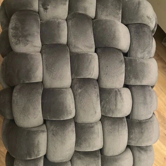 Vanity Stool,Square Ottoman Stool Foot Rest,Upholstered Vanity Chair Foot Stool - Picture 5 of 9